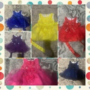 Fancy NWOTS Infant dress! size 6-12 months. Pageant Boutique Ruffles many colors